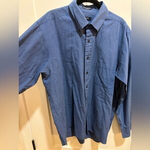 Izod Men's Casual Blue Button Down Shirt